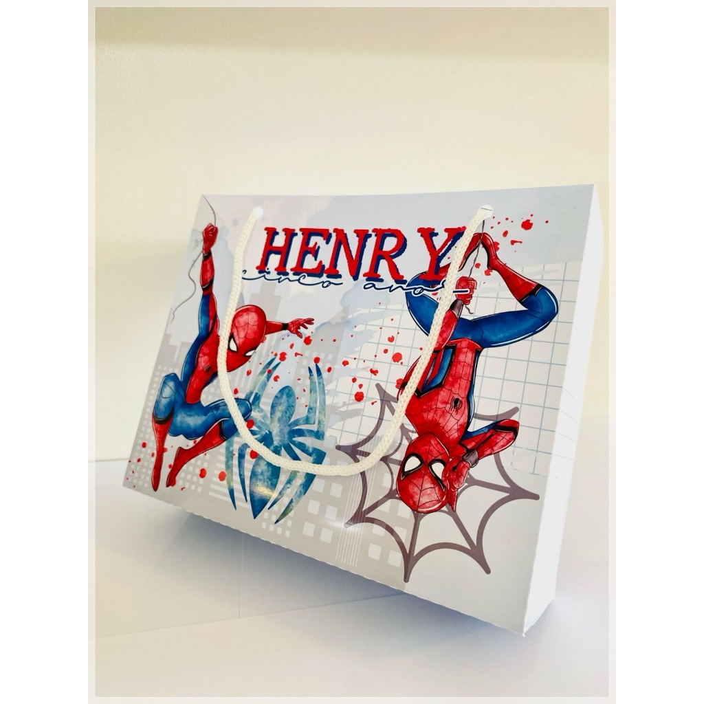 20 Sacolinhas HOMEM ARANHA Personalizado | Sacolinha Lembrancinha Mimos | Aniversário PEGUE E MONTE