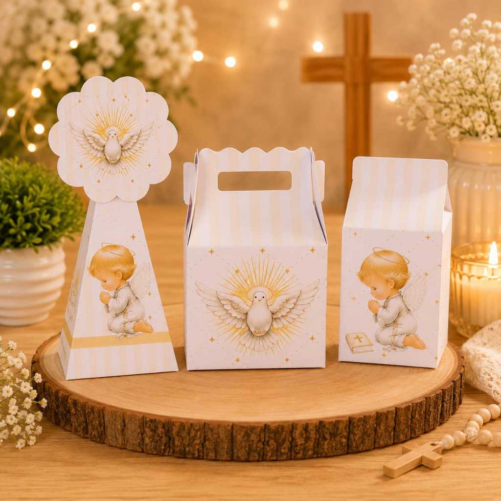 Kit  Festa Personalizado Batizado - Caixinhas para Batizado - Lembrancinha Infantil