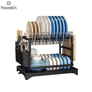 Escorredor de Louças Preto Aço Carbono – Organizador Rack para Pratos, Copos e Secagem na Cozinha