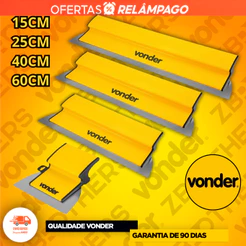 Desempenadeira Para Massa Corrida Gesso VONDER Com Lamina Flexível 15cm 25cm 40cm 60cm