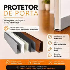 Protetor de Porta 3,5cm X 8cm de Altura com 60,70,80 e 100cm de comprimento