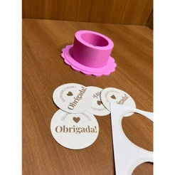 Cortador circular para adesivos | tags | Lâminas Extra - Ferramenta de Precisão para Artesanato, Festas e Lembrancinhas