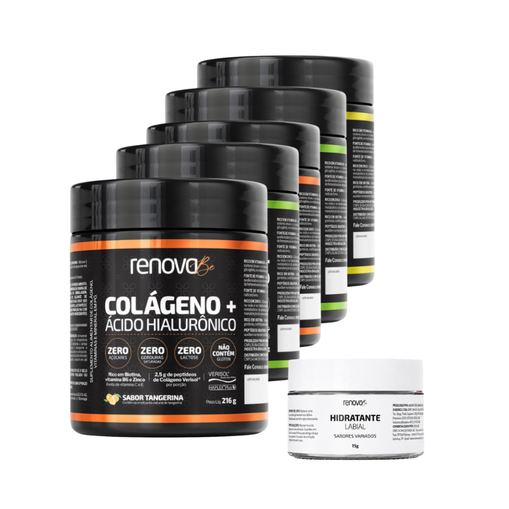 Kit 5 Colágenos Renova Be Verisol + Hidratante Labial