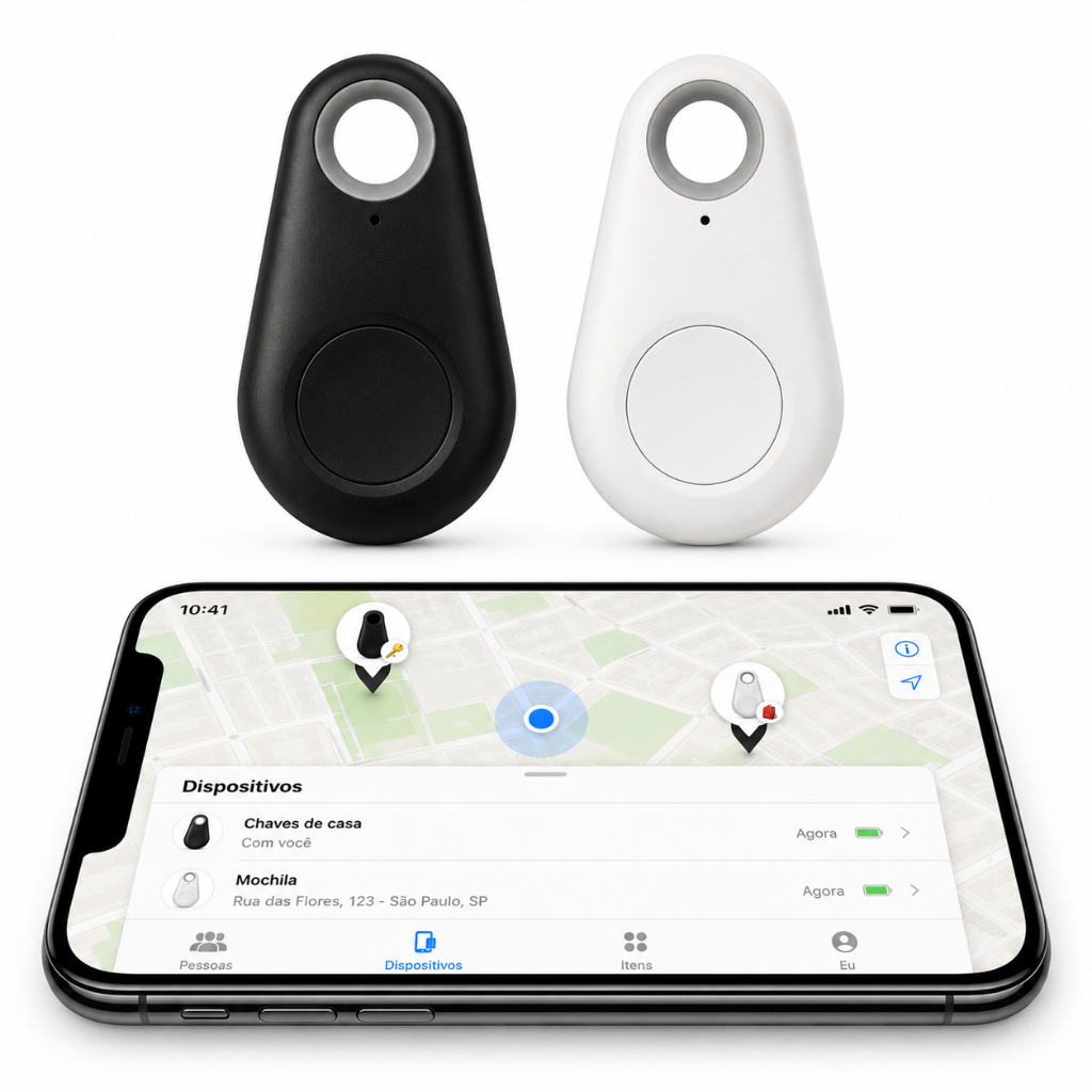KIT 3 / 2 / 1 Mini Rastreador iTag Bluetooth Localizador Anti-Perda Chaves Carteira Bolsa Mochila Mala Pet Android