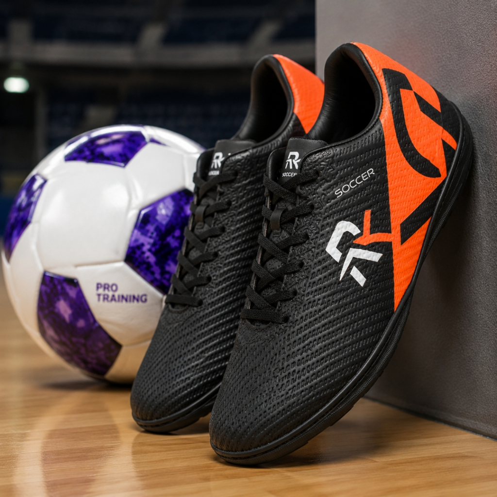 Chuteira Masculina Futsal Super Confortável – Solado Costurado para Mais Durabilidade -RK03