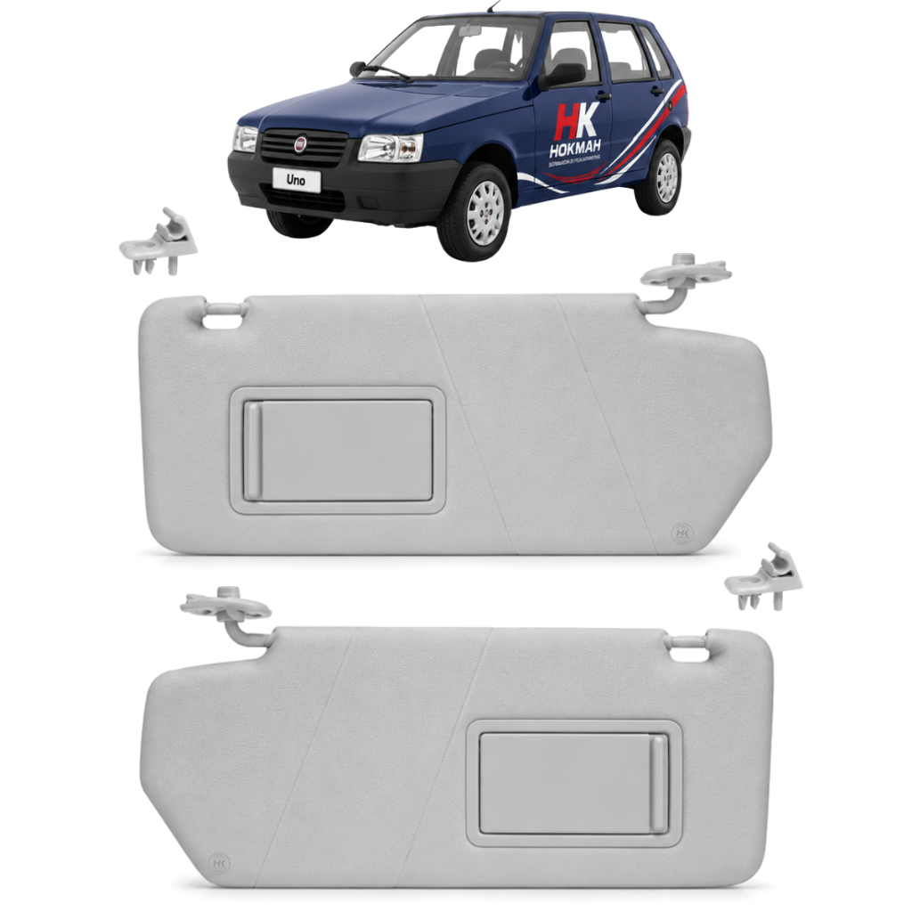 QUEBRA SOL UNO FIORINO 2004 A 2012 COM ESPELHO E SUPORTE PAR