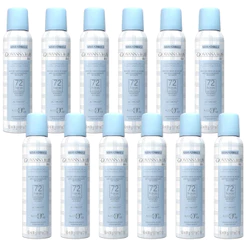 Kit 12 Desodorantes antitranspirantes Spray Giovanna Baby Blue 72h Jato Seco 150ml cada