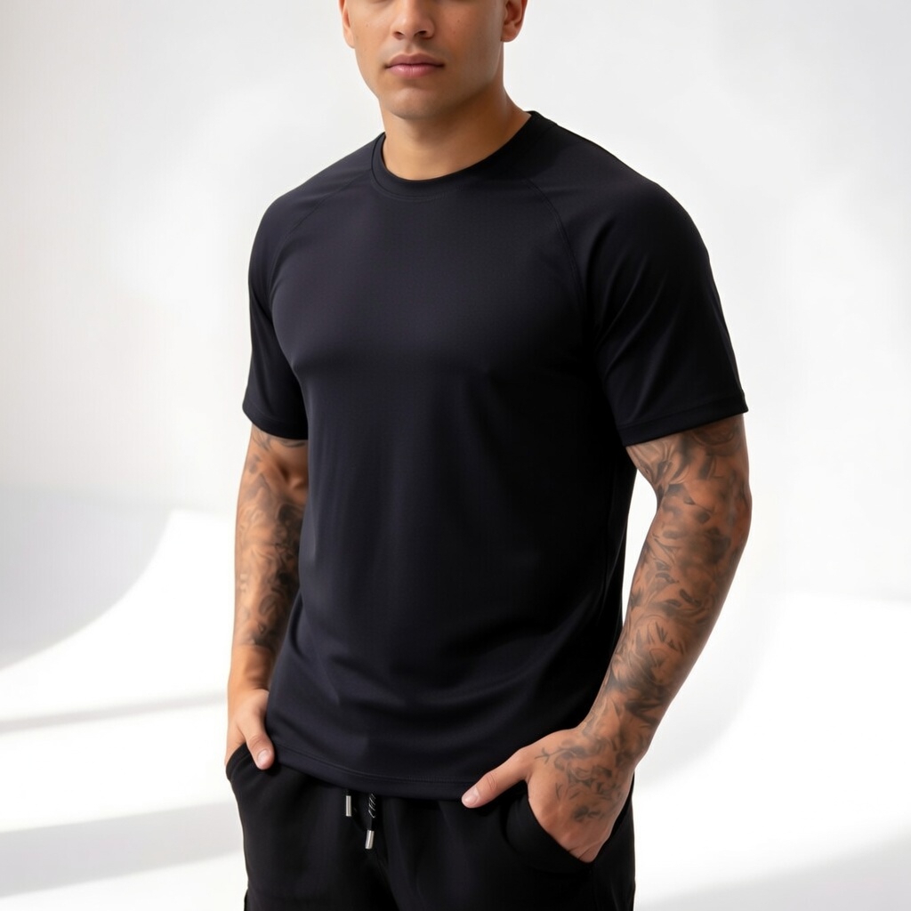 Camiseta Manga Curta Dry Fit Masculina para Academia, Fitness e Caminhadas