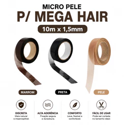 Nano Pele/ Micro Pele P Mega Hair De Fita Adesiva 10 Metros