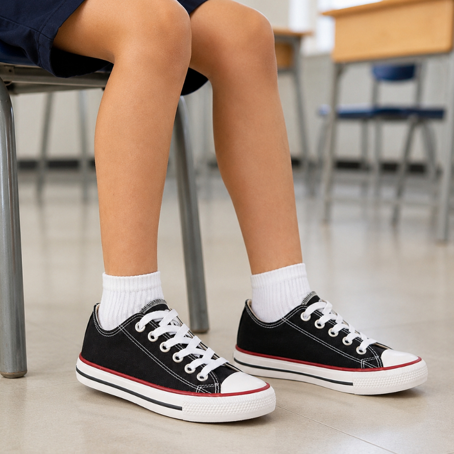 TÊNIS INFANTIL STAR ESCOLAR E CASUAL PRETO LONA  - SOLADO DE BORRACHA 100% ORIGINAL DO 24 AO 33