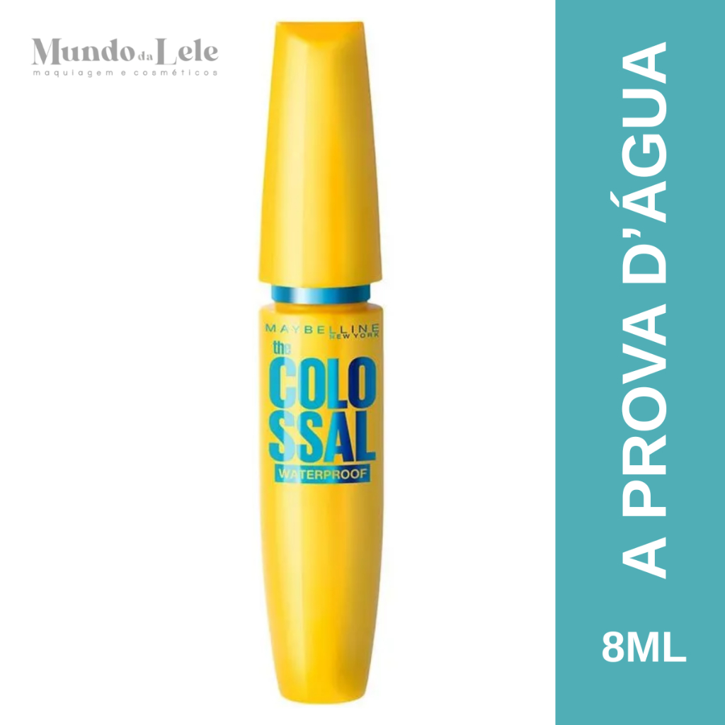 MÁSCARA DE CÍLIOS MAYBELLINE NY THE COLOSSAL À PROVA D'ÁGUA 8ML