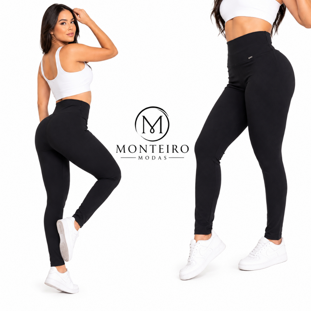 Calça Legging Feminina Academia Cintura Alta Compressão Modeladora Premium