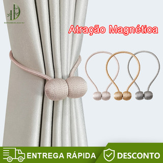 Kit 2/4/8 Prendedores De Cortina Magnética Organizador Enfeite Fortificado Presilha Abraçadeira com Imã Forte