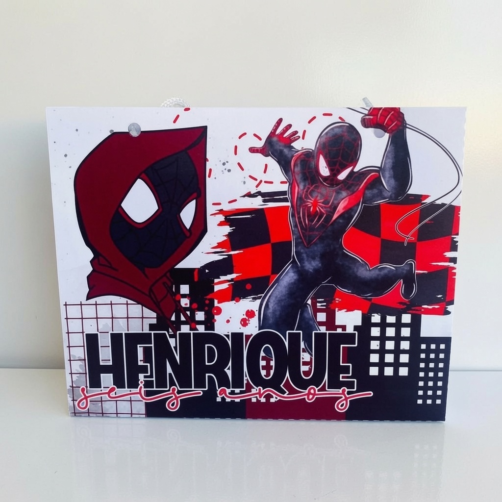 Kit Sacolinha Personalizada Homem Aranha Pegue e Monte Lembrancinha Festa de Aniversário Spider Man