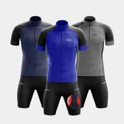 Conjunto Ciclismo Masculino Camisa e Bermuda Way Fresh Forro Espuma Uv Mtb