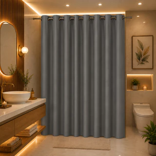 Cortina PVC 100% Blackout/Blecaute Impermeável Multiuso para Porta Janela e Box de Banheiro Antimofo