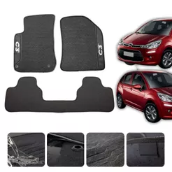 Tapete Citroen C3 Borracha Tapete C3 2013 a 2017 Impermeável Tapete Para Citroen C3 Personalizado