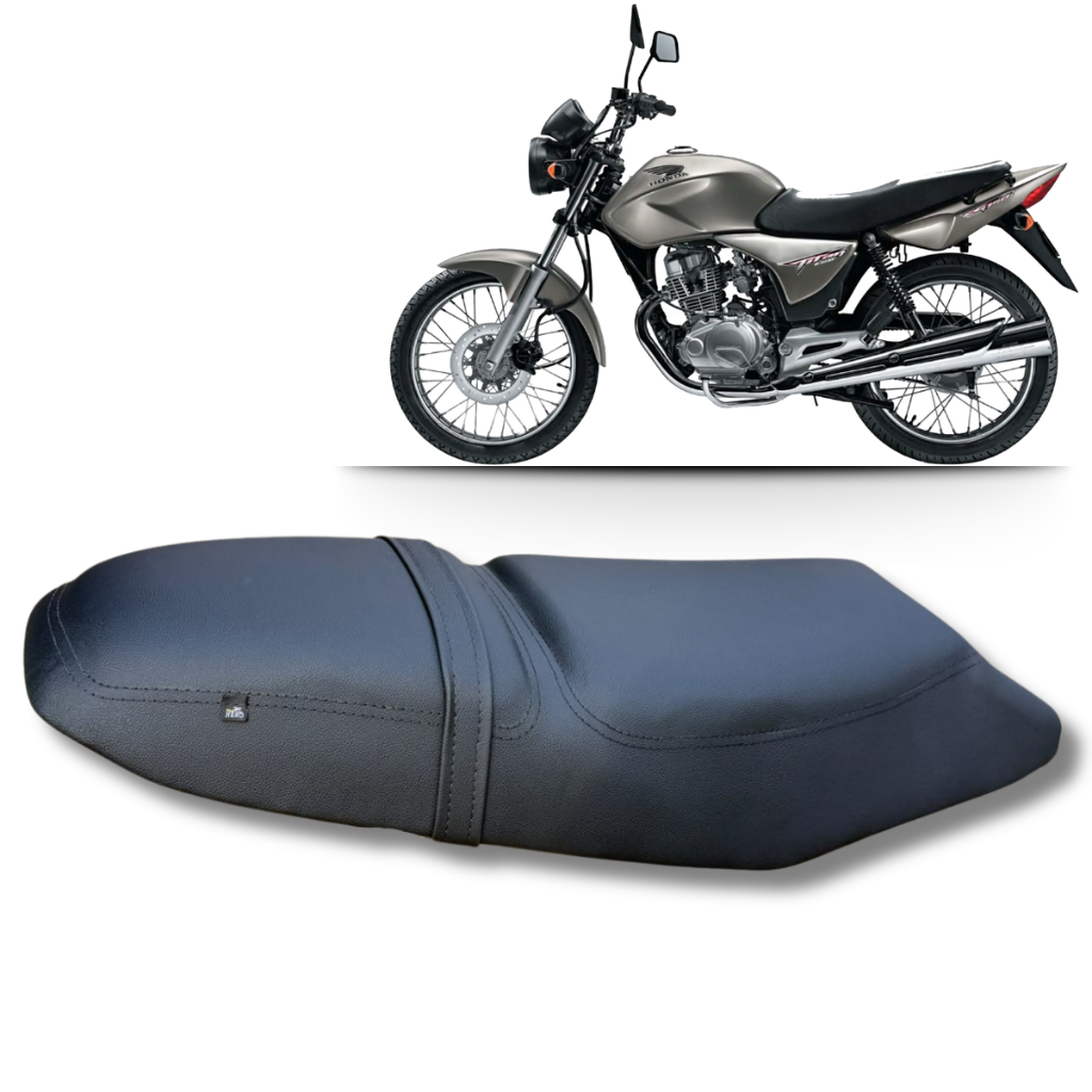 Capa Confort Personalizado Banco De Moto Titan 150 Almofada Espuma Soft Confortavel