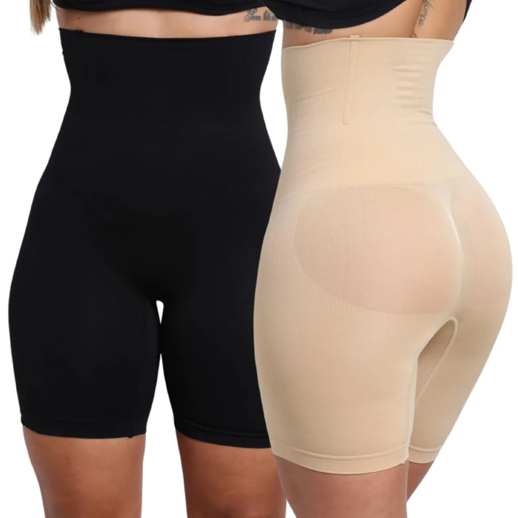 Shorts Cinta  Modeladora 4 Barbatanas de AÇO Compressão