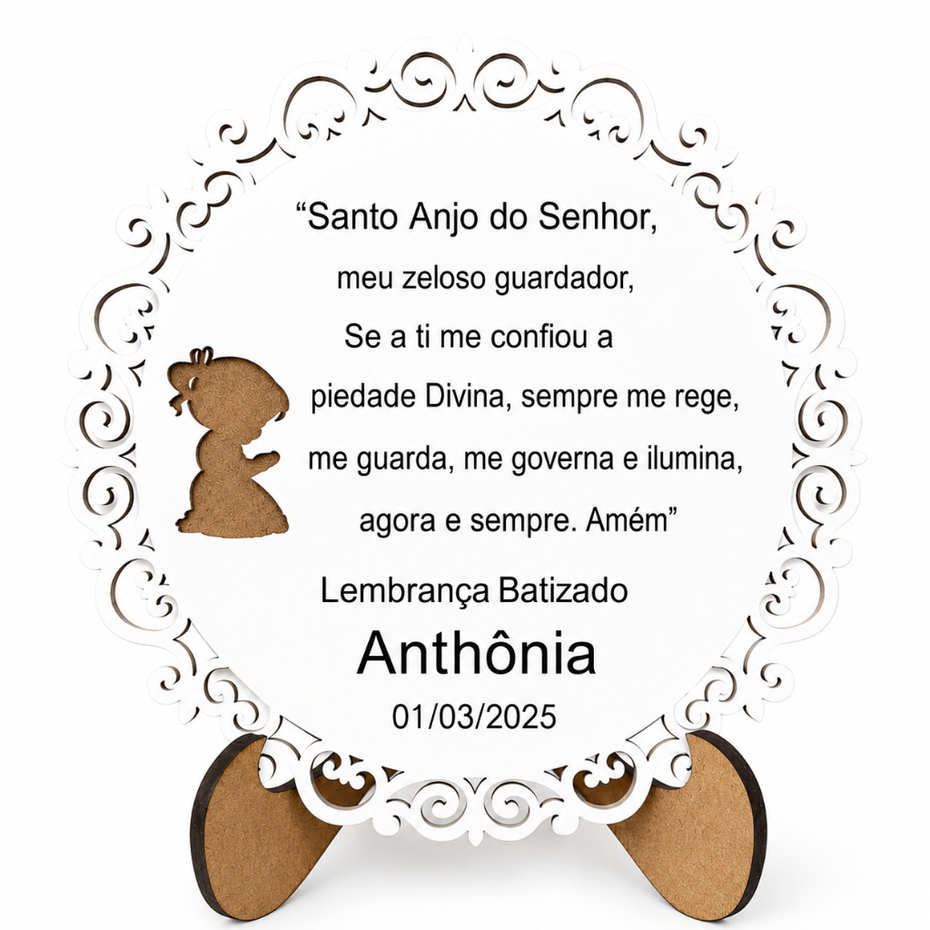 Lembrancinha Mandala Santo Anjo (Batizado - Crisma - Eucaristia) Personalizado