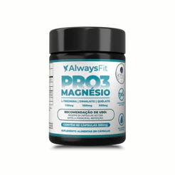PRO3 Magnésio AlwaysFit | Magnésio Dimalato + Magnésio Quelato + L-Treonina | 60 Cápsulas