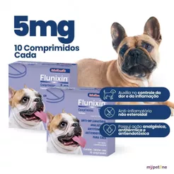 Kit 2 Flunixin 5mg Anti-Inflamatório Chemitec Cães - 10 Comprimidos