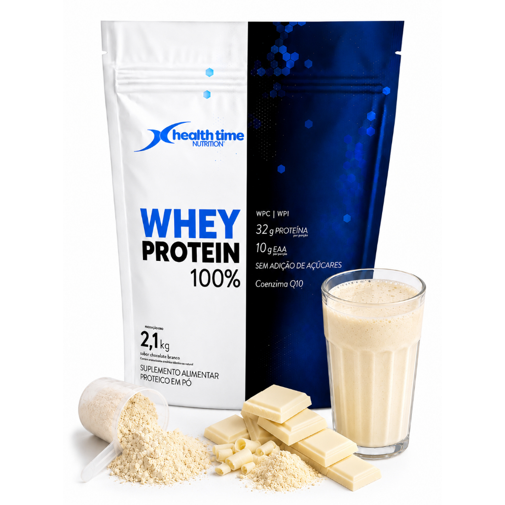 Whey Protein Health Time 100% Pure Proteína Concentrado Health Time Nutrition
