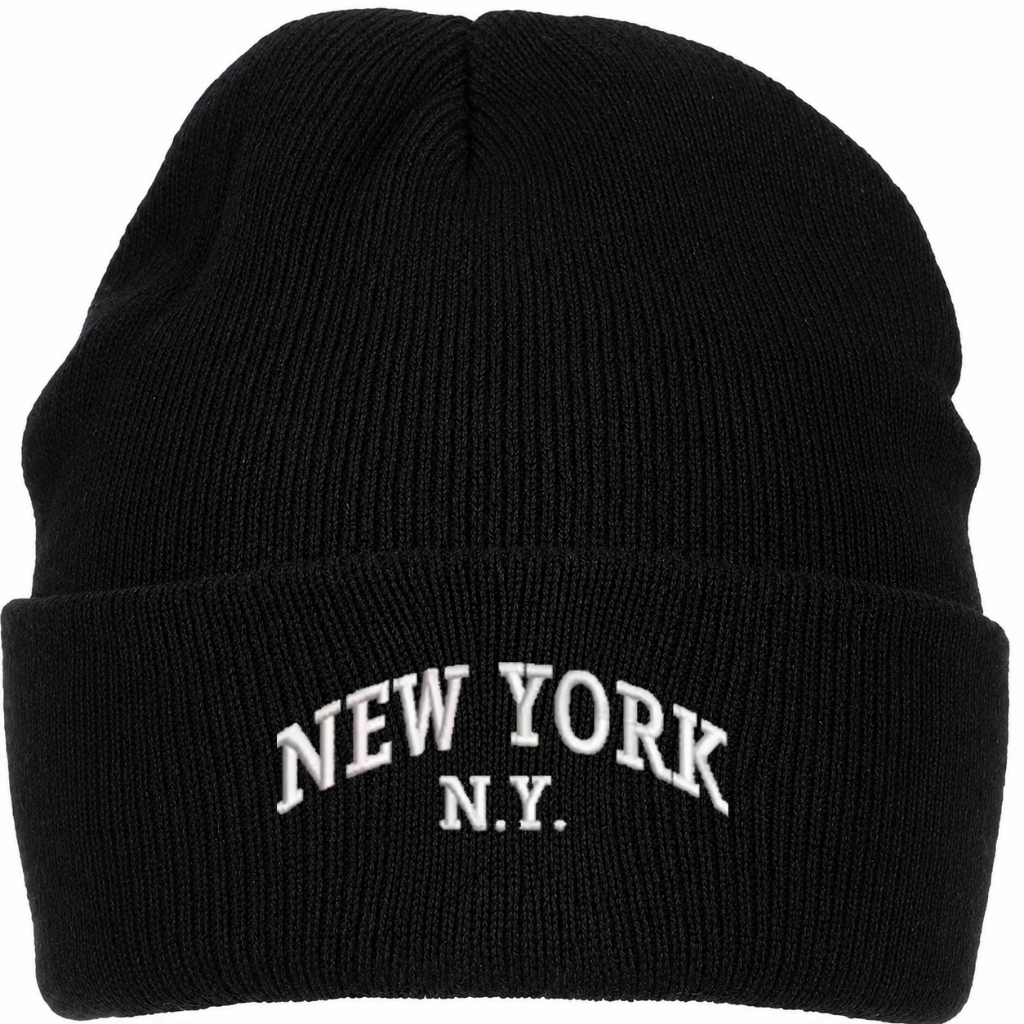 Touca Gorro New York NY Bordado Unissex Frio Inverno