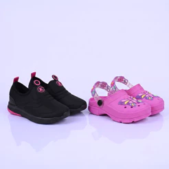Tênis Infantil Calce Fácil + Sandália Menina Infantil Borboleta