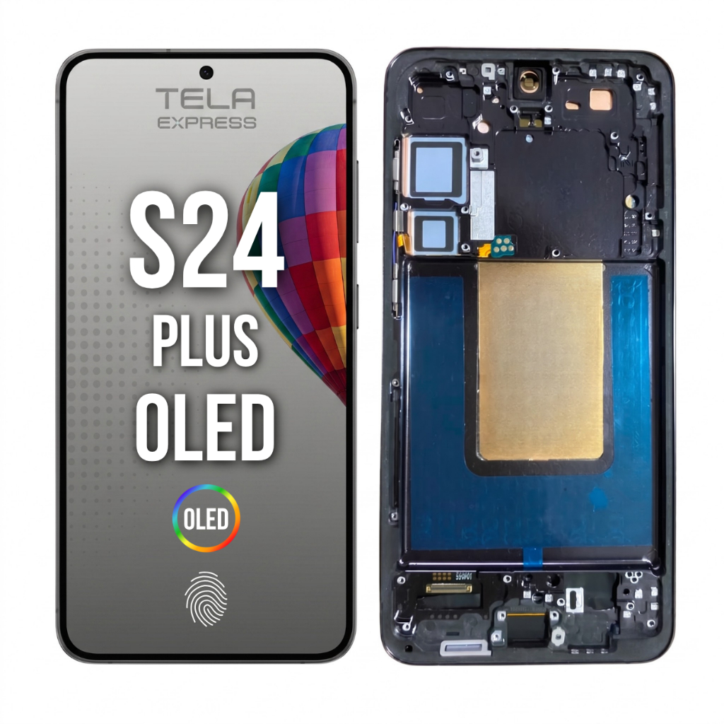 Tela Touch Display Compatível Galaxy S24+ Plus Oled Biometria Aro