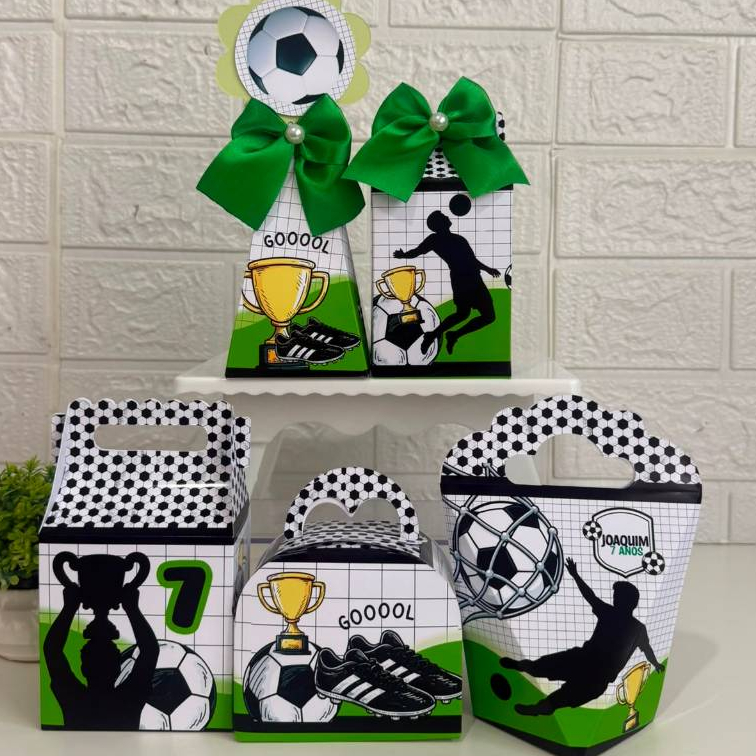 KIT FESTA PERSONALIZADO FUTEBOL, Bola, esporte caixinhas e lembrancinhas de festa mimos infantil