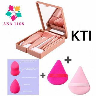 ANA1108 5pincéis Para maquiagem Com espelho 2 Esponjas + 2 esponjade Pó diamante