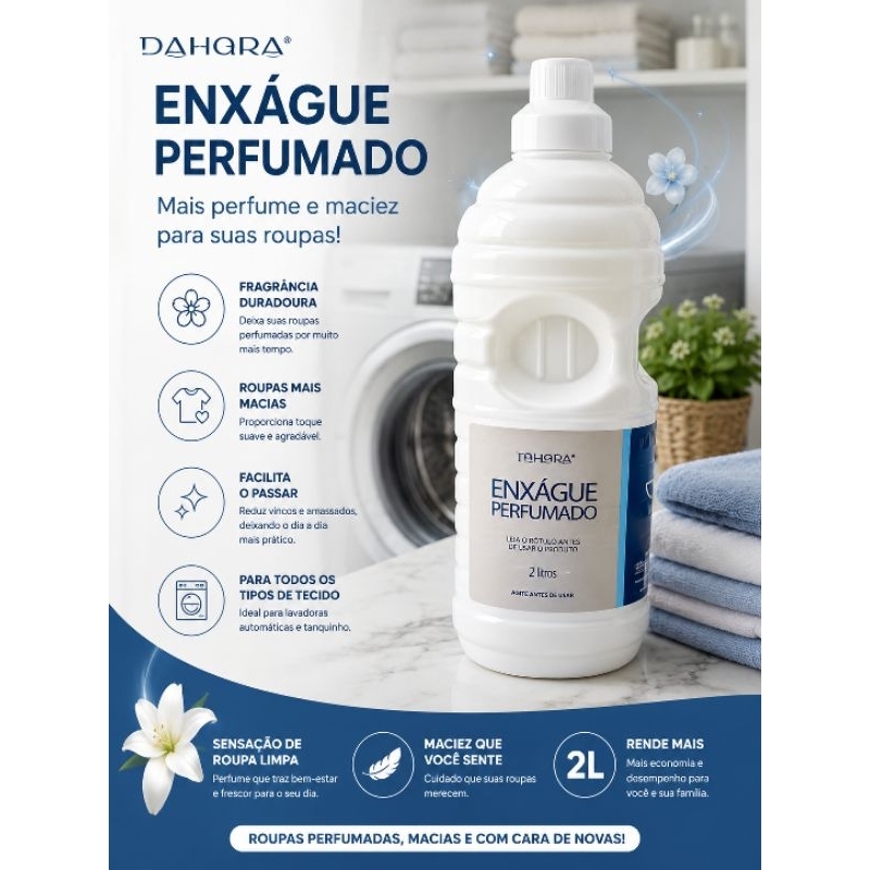 Tipo Fresh Fragância Roupas Perfumadas Cheirinho Facilitador de Passar Roupas Enxague Tahara 2 L