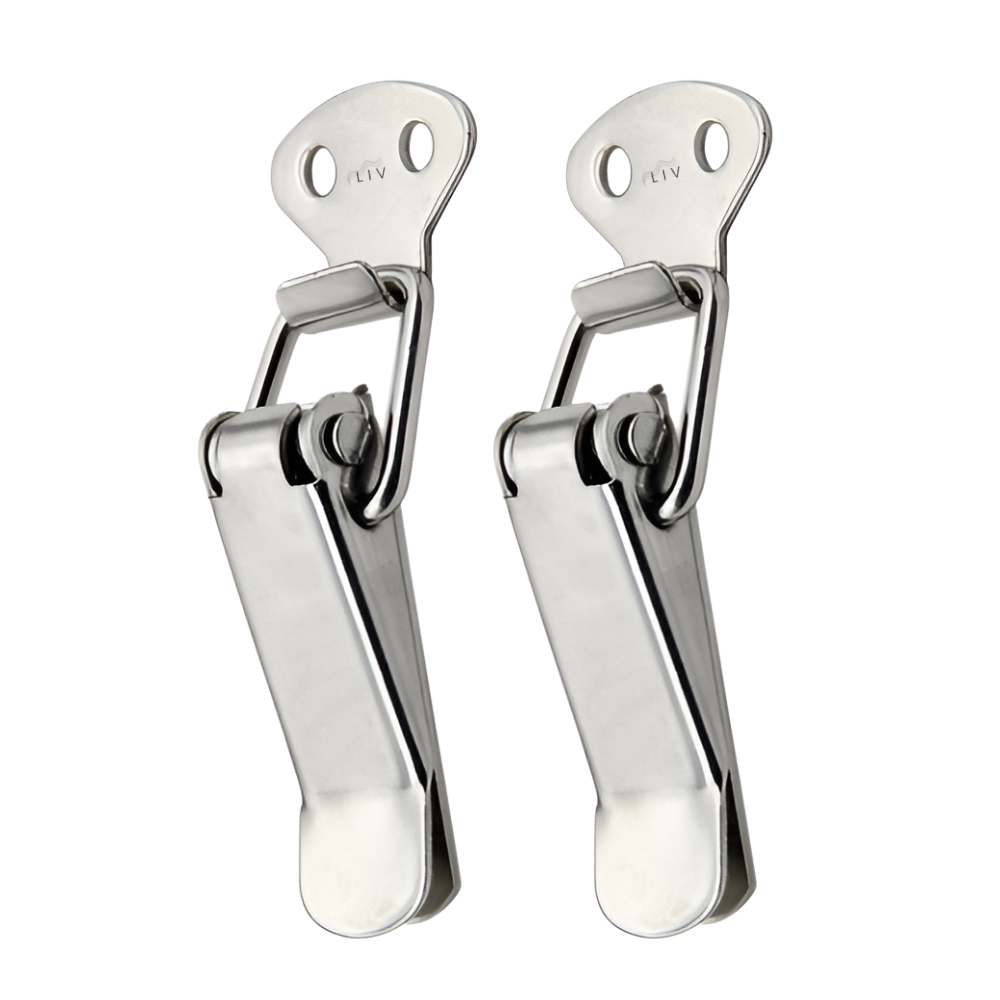 Fecho de Engate Rápido de AÇO INOX 304 de 7,2cm - Com Mola Trava Pressão | Maleta Case Estojo