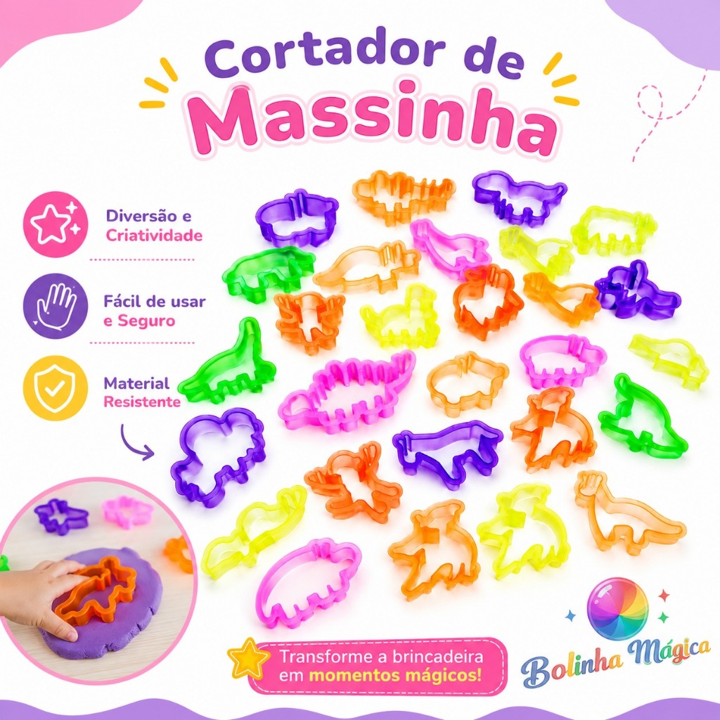 30 Cortador Forminha Massinha de Modelar Molde Lembrancinha Para Aniversario Prenda Dia das Crianças