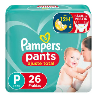 Fralda Descartável Pampers Pants Ajuste Total P 26 - Sem gênero - fralda infantil Pampers