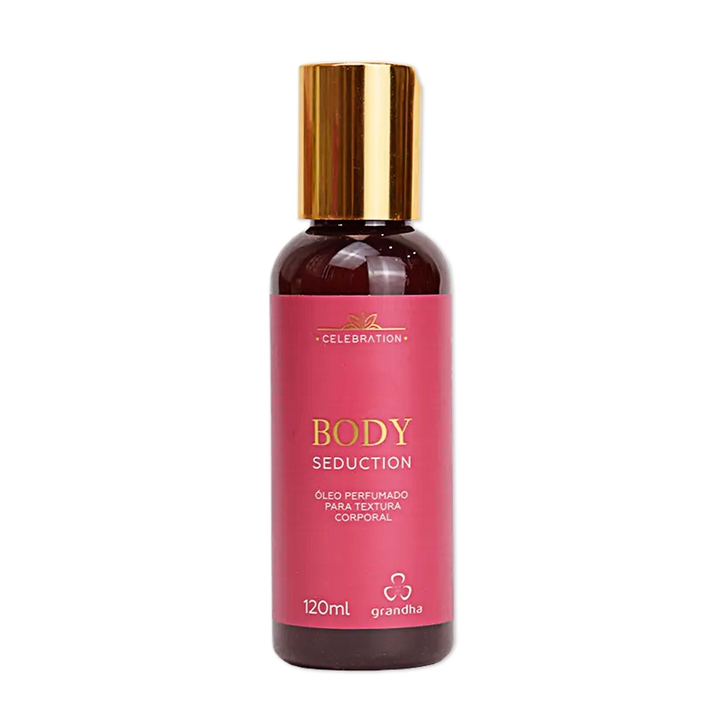 Grandha óleo perfumado corporal Body Seduction Celebration 120ml Blend Afrodisíaco Óleos Essenciais Corporal