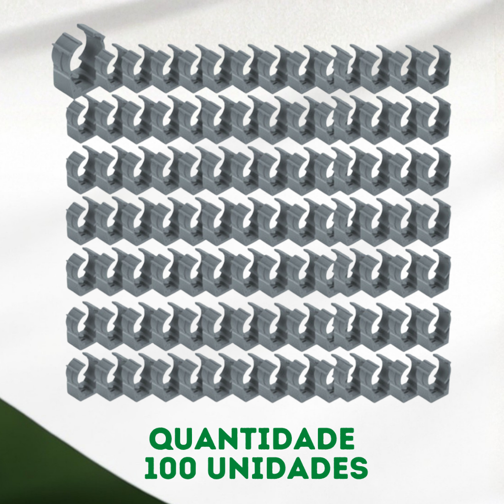 KIT 100 Unidades de Abraçadeira Tipo Click PVC Reforçado Antichamas DIÂMETRO SELECIONÁVEL