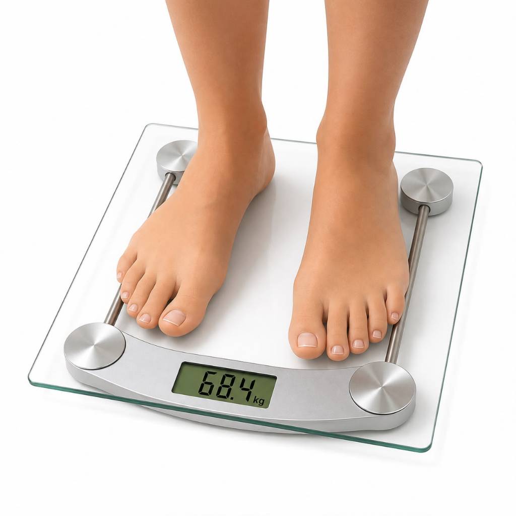 balança Corporal Transparente Quadrda Digital até 180kg Com Vidro Temperado Premium Acompanha Pilha