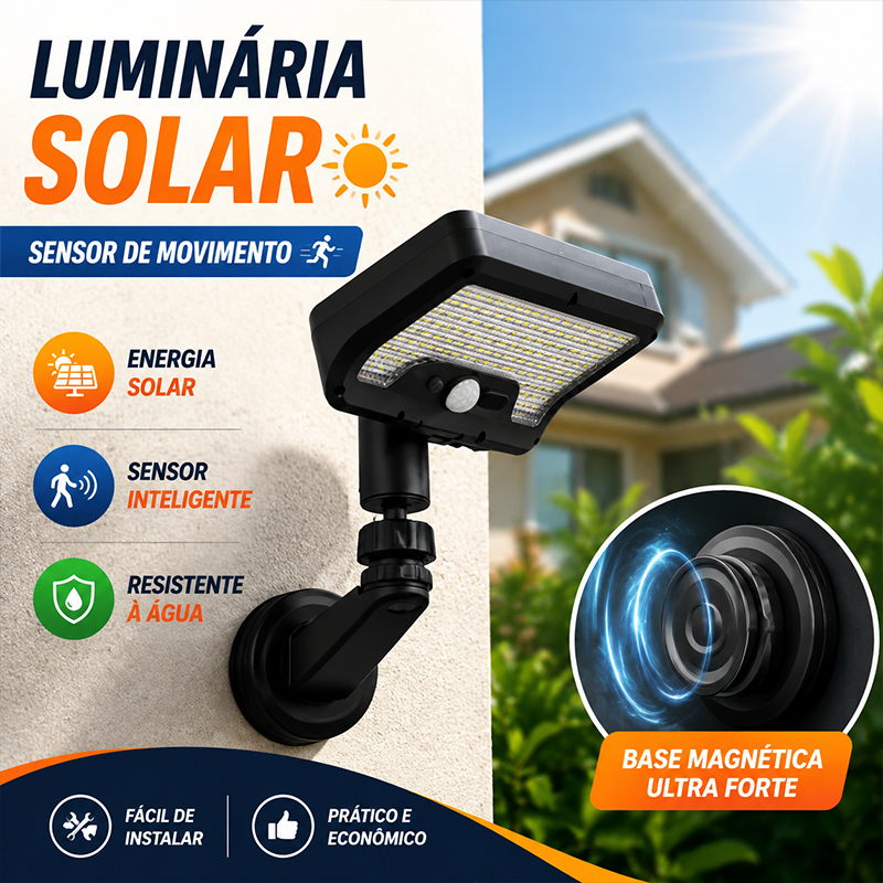Luminária Solar Multifuncional 3 em 1 Portátil À Prova D'água Recarregável para Jardim Varanda Área Externa
