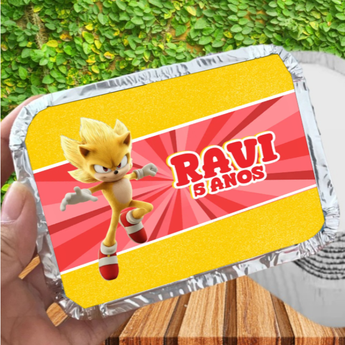 Marmita personalizada SUPER SONIC /  personalizados / kit marmita / lembrancinhas de aniversário / festa infantil