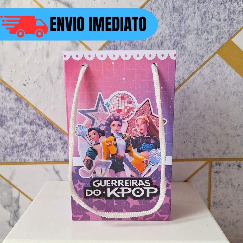 ENVIO RAPIDO Kit 10 a 30 Sacolinhas Surpresa Personalizada Guerreiras do Kpop Lembrancinhas Infantil Aniversário