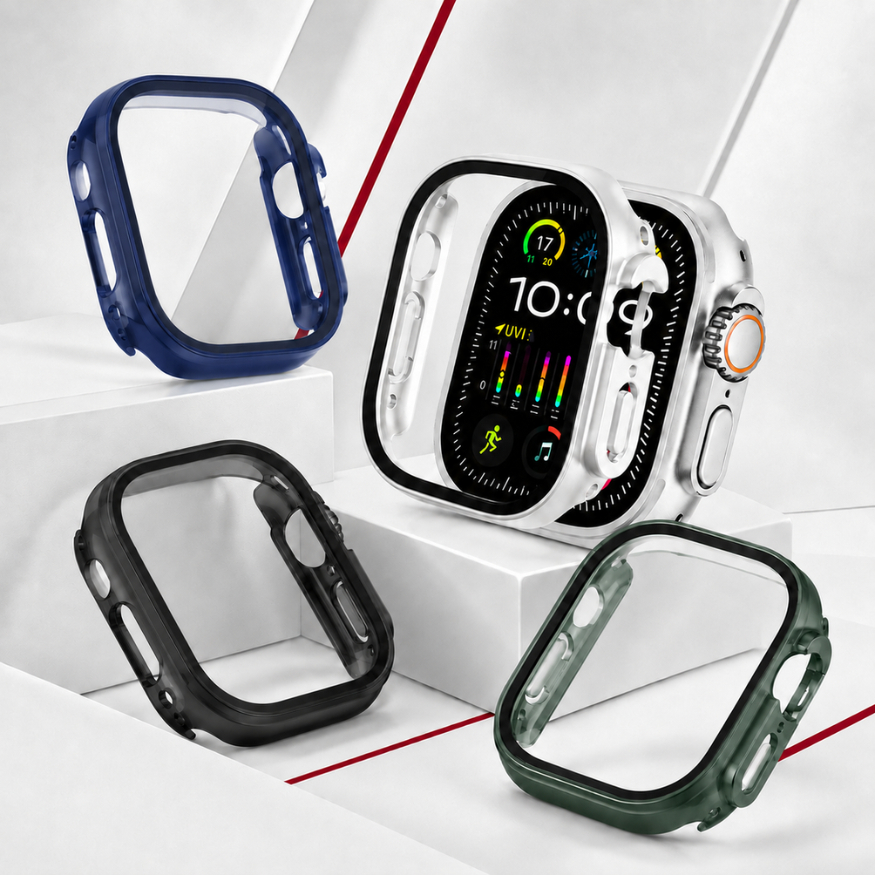Capa Case com Película Para Smartwatch Apple Watch Ultra 49mm Bumper