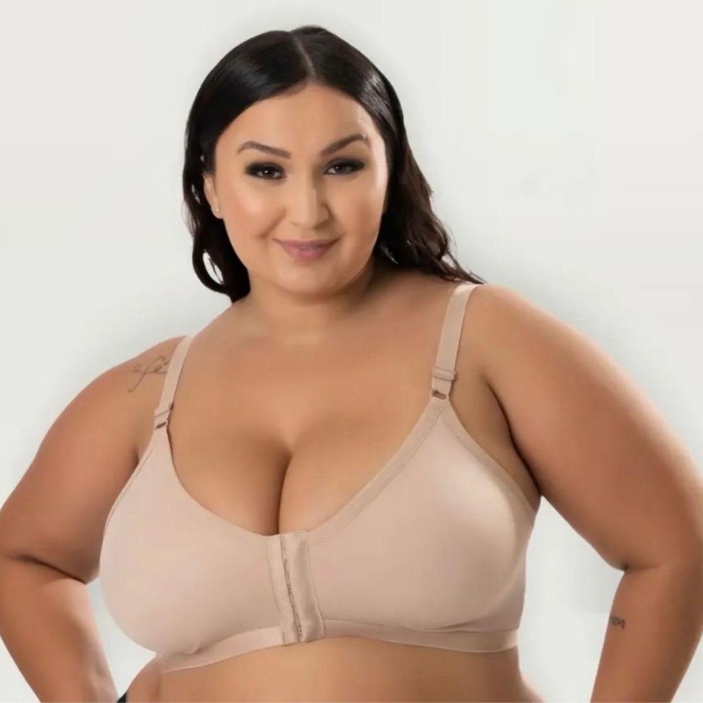 Sutiã aberto na frente tam. 46 ao 58 reforçado sem bojo Plus Size Dia das Mães