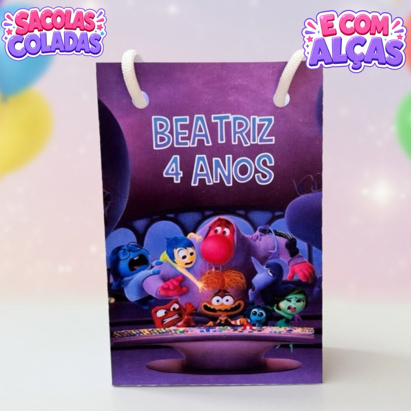 Sacolinha  Divertidamente Personalizados/Lembrancinha de Festa/Aniversário/Lembrancinha Festa Infantil