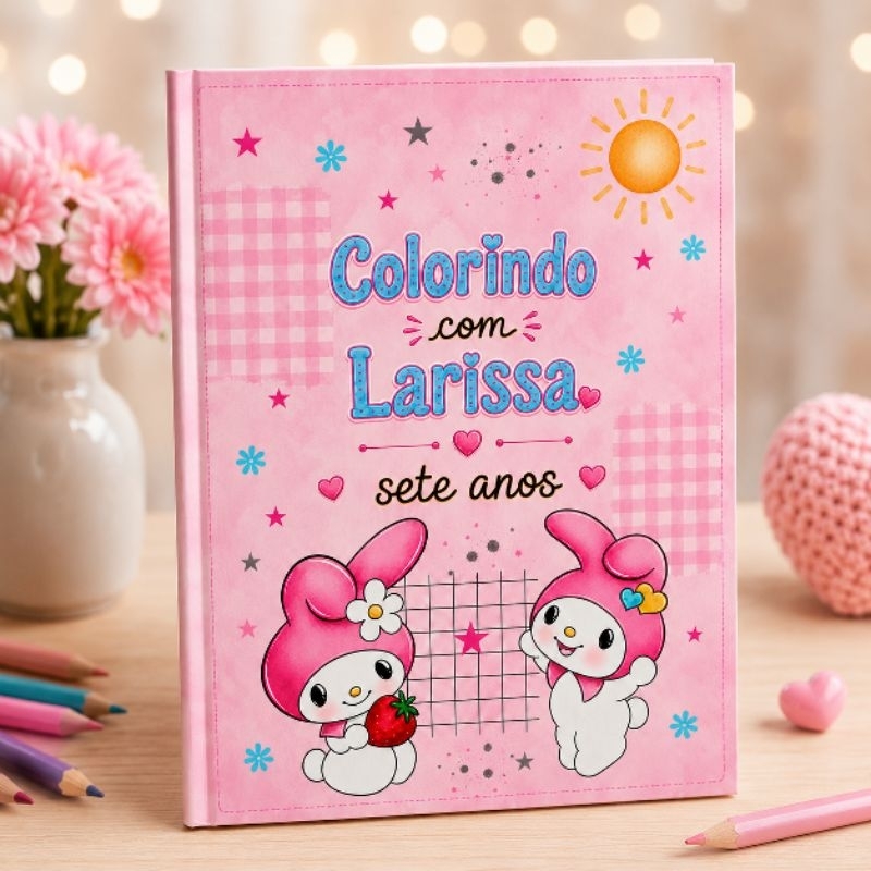 Livrinho para colorir  kuromim Personalizado com Nome e Idade | Lembrancinha Infantil de Aniversário