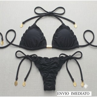 Biquini Cortininha Fio Dental Amarraçao Calcinha  Empina BUMBUM CALCINHA f TANGA poliamida entrega rapida