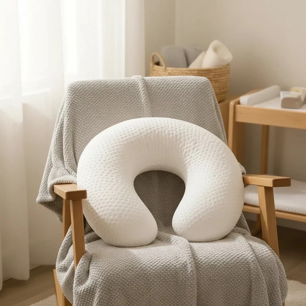 Almofada Apoio Amamentação Encaixe Perfeito Bebe Formato U Mamadeira Best Pillow