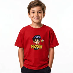Camiseta Infantil Menino Estampa Youtuber Gamer Natan por ai Juvenil 100% Algodão Manga Curta
