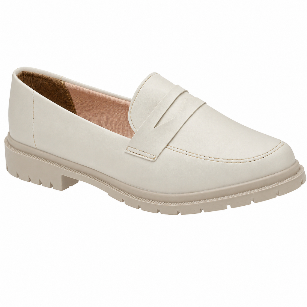 Mocassim Feminino Sapatilha Oxford Tratorado Estilo Loafer Elegante Confortável Leve Moda Social